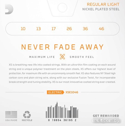 Струны для гитары D'Addario XSE1046