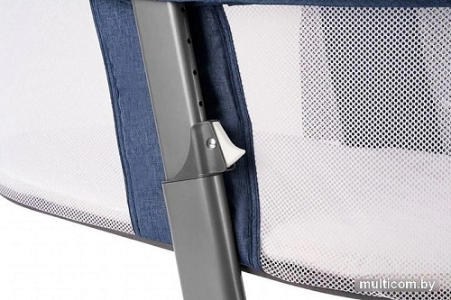 Приставная детская кроватка Nuovita Accanto Bonta (темно-синий лен)