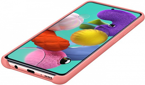 Чехол Samsung Silicone Cover для Samsung Galaxy A51 (розовый)