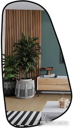 Зеркало eMZe 50x90 LED.UV.NF.50.90.CHE.SW.4K (черный УФ-окантовкой и подсветкой)