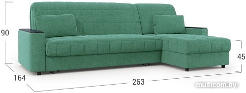 Угловой диван Moon Trade Даллас 018 угловой 003545 (зеленый)