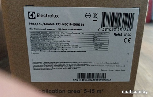 Конвектор Electrolux ECH/ECN-1000 M