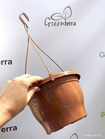Вазон GreenTerra С подвесом 21/13 см 2.5 л (5 шт, терракотовый)