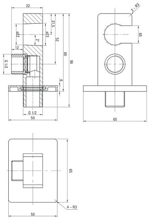 Держатель душевой лейки с подключением Deante Cascada NAC 053K