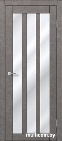 Межкомнатная дверь MDF-Techno Dominika Loft 403 40x200 (бетон серый/лакобель белый)