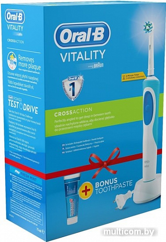 Электрическая зубная щетка Braun Oral-B Vitality Cross Action (D12.513) + Toothpaste