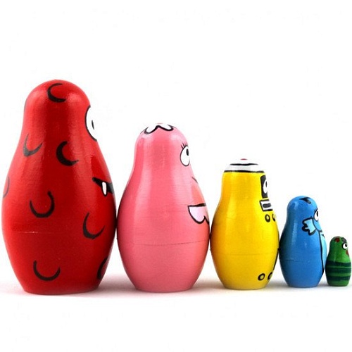 Развивающая игра Брестская Матрешка С персонажами Йоу Габба Габба! (набор 5 шт)