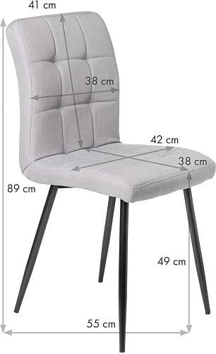 Стул Mio Tesoro Вивьен DC-140C (серый/хром)