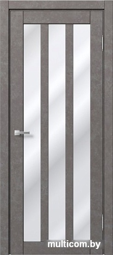 Межкомнатная дверь MDF-Techno Dominika Loft 403 40x200 (бетон серый/лакобель белый)