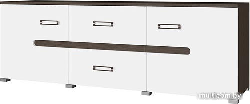 Тумба Горизонт Вегас 1600 (венге/белый глянец)