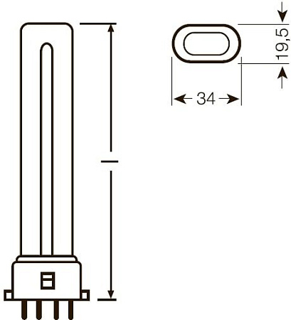 Люминесцентная лампа Osram Dulux S/E 2G7 9 Вт 4000 К