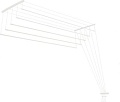 Сушилка для белья Ledeme Потолочная стальная 1.5 м (5 планок)