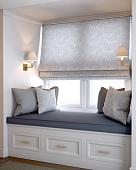 Римская штора Jalux Скандинавский лист 0467/2 90x170 (серый)