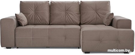 Угловой диван PirroGroup Питсбург угловой (правый, велюр, velvet latte)