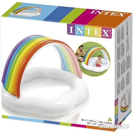 Надувной бассейн Intex Радуга-облако 57141 (142x119x84)