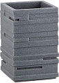 Стакан для зубной щетки и пасты Perfecto Linea 35-151302 (серый)