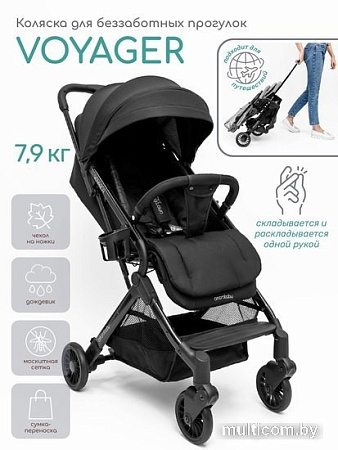 Коляска прогулочная «книга» Amarobaby Voyager (черный)