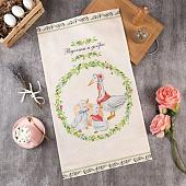 Полотенце Этель Радости и добра 6261127 (бежевый/зеленый)