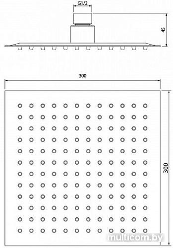 Верхний душ IDDIS 00630SSi64