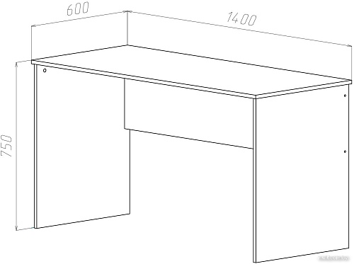 Стол МДК СП4 1400x600x750 (дуб млечный)