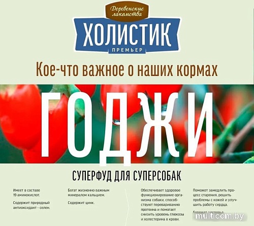 Сухой корм для собак Деревенские лакомства Холистик Премьер для щенков. Курица с рисом 7 кг