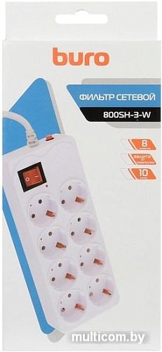 Сетевой фильтр Buro 800SH-3-W