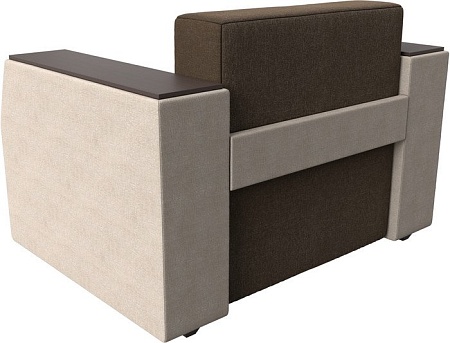 Кресло-кровать Лига диванов Атлантида 113878 (рогожка, коричневый/бежевый)