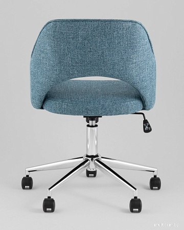 Офисное кресло Stool Group Кларк Clarkson Tweed Blue (рогожка, синий)