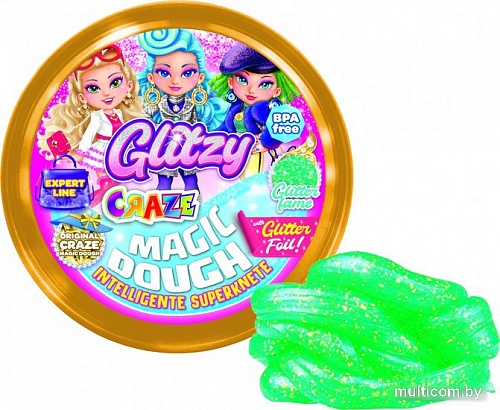 Тесто для лепки Craze Magic Dough Попрыгунчик Блеск Фантазия 35450.F (зеленый)