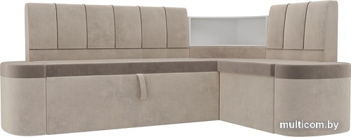 Угловой диван Mebelico Тефида 107512 (правый, коричневый/бежевый)