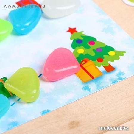 Развивающая игра Zabiaka Новогодняя мозаика со светящимися камушками 4894542