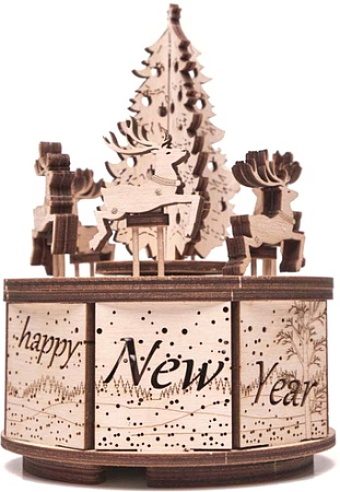 Сборная модель Wood Trick Карусель Санты 1234-S12