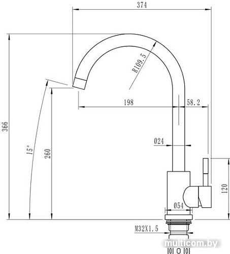 Смеситель Mixline MLSS-0303