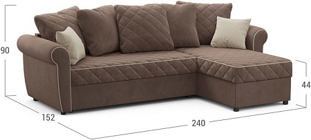 Угловой диван Moon Trade Гамбург 123 003949 (коричневый)