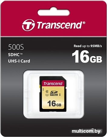 Карта памяти Transcend SDHC 500S 16GB