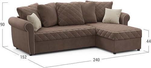 Угловой диван Moon Trade Гамбург 123 003949 (коричневый)