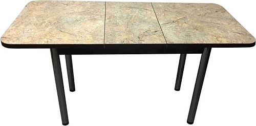 Обеденный стол Solt Мила 3 (мрамор золотой/ноги круглые черные)