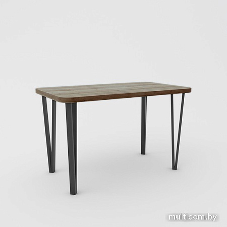 Кухонный стол Hype Mebel Польский 125x75 (черный/дуб галифакс олово)