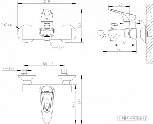 Смеситель Bravat Drop-D F648162C-B