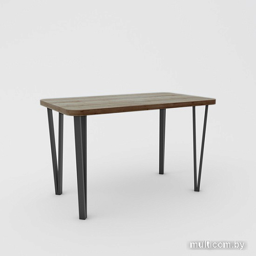 Кухонный стол Hype Mebel Польский 125x75 (черный/дуб галифакс олово)