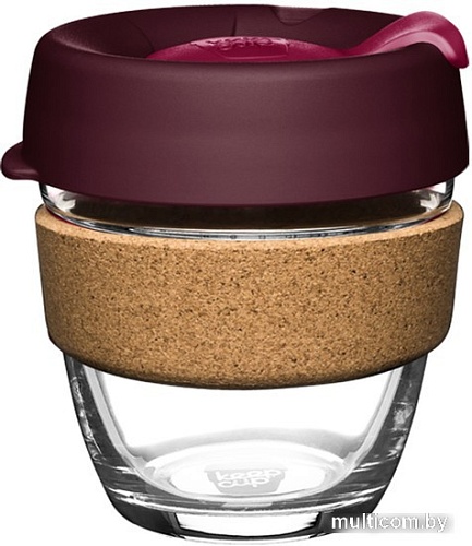 Многоразовый стакан KeepCup Brew Cork S Kangaroo Raw 227мл (бордовый)