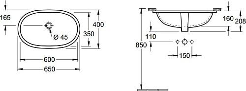 Умывальник Villeroy & Boch O.Novo 41626001