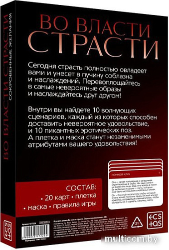 Настольная игра Ecstas Во власти страсти. Сокровенные желания 4517224