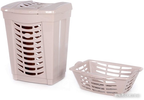 Корзина Полесье №1 с крышкой и корзинкой 07619 (темно-кремовый)