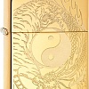 Зажигалка Zippo High Polish Brass Tiger and Dragon Design 49024