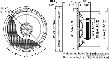 Коаксиальная АС Kenwood KFC-PS1796