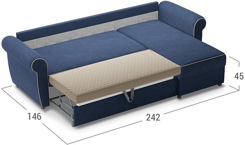 Угловой диван Moon Trade Гамбург 123 002265 (синий)