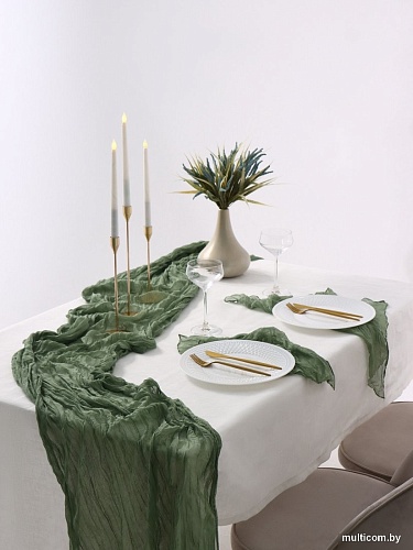 Дорожка на стол Этель 10875217 (зеленый)