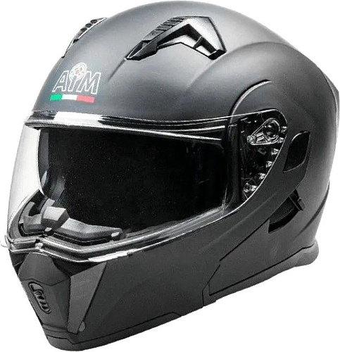 Мотошлем AIM JK906 906-008-M (M, черный матовый)