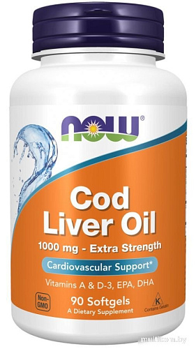 БАД Now Foods Cod Liver Oil (90 капсул)